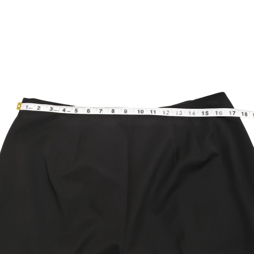 Talbots Womens Stretch Black Side Zip Flat Front Trouser Dress Pants Sz 14 - Picture 9 of 12